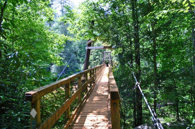 Toccoa River Swinging Bridge Hiking Trail In The Blue Ridge