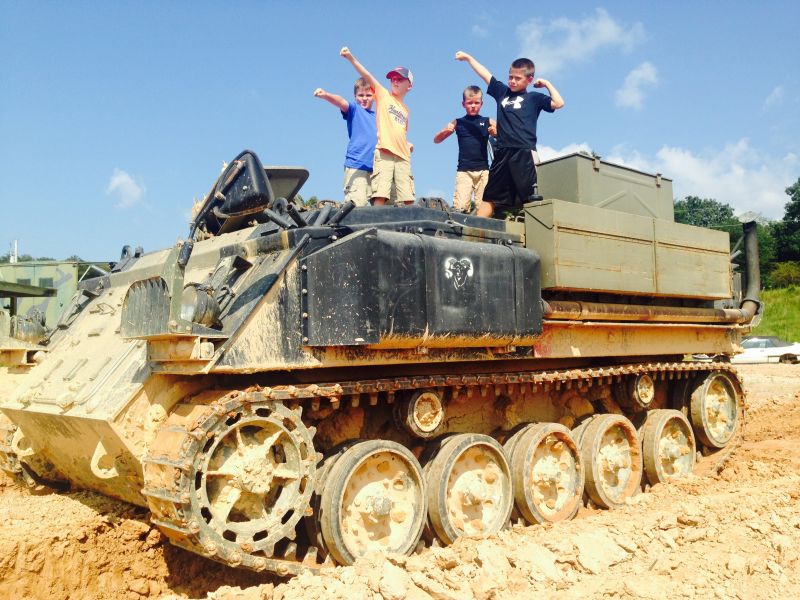 Tank Town USA for kids in the Blue Ridge mountains of North Georgia